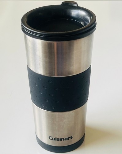 Cuisinart Stainless Steel/Plastic Travel Coffee/Tea Mugs W/Lid 6.75"LX3.5"D - Picture 6 of 6