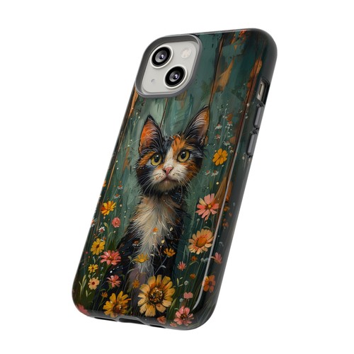 For iPhone | Samsung Galaxy | Pixel Phone Case - Calico Cat Flowers Pastel - 第 86/256 張圖片