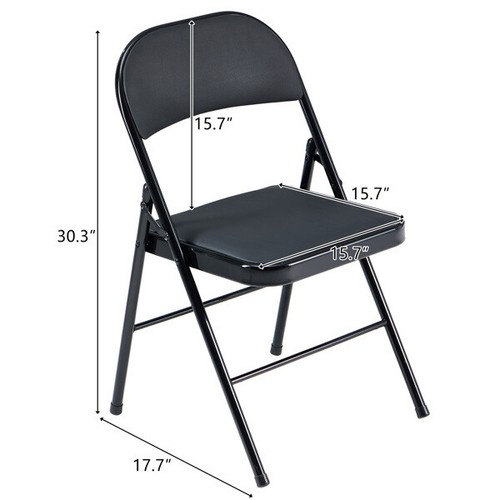 4/6Pcs Elegant Foldable Iron & PVC Chairs for Convention & Exhibition & Wedding - Picture 14 of 22