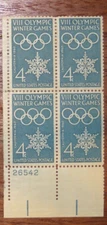 Scott #1146 Winter Olympics  US Plate Block Of 4 MLH