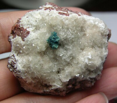 #8 India Electric Blue Cavansite Crystal On Pentagonite Matrix Specimen 40.00mm