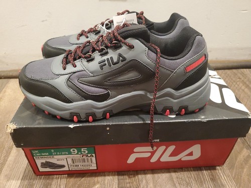 Fila Reminder 1JM01263-073 Mens Gray Leather Lace Up Athletic Hiking Shoes - Picture 4 of 5