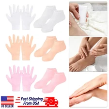2Pairs Silicone Socks Gloves Set for Dry Cracked Feet and Hands Silicone Foot US