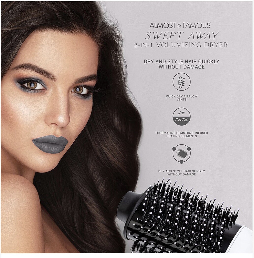 Almost Famous Angelica White Sweep Away in Volumizing Dryer Blowout  Brush