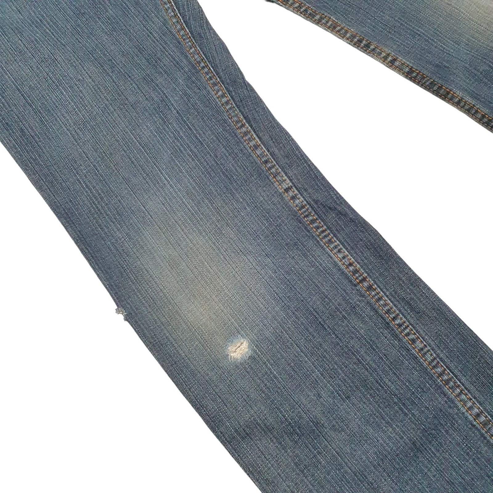LEVIS 505 Jeans Regular Fit Blue Denim Trousers Mens W28 L28 image 3