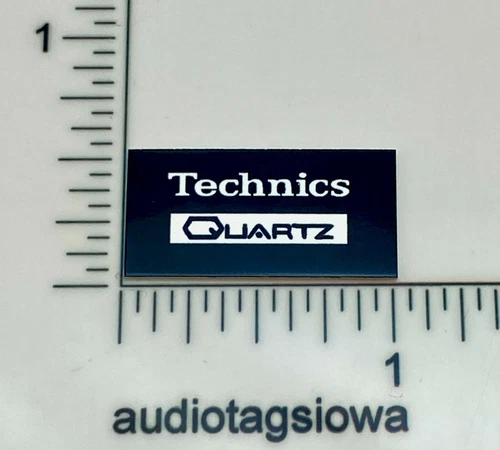Technics Quartz Turntable Logo Badge For Dust Cover Custom Made Silver Aluminum