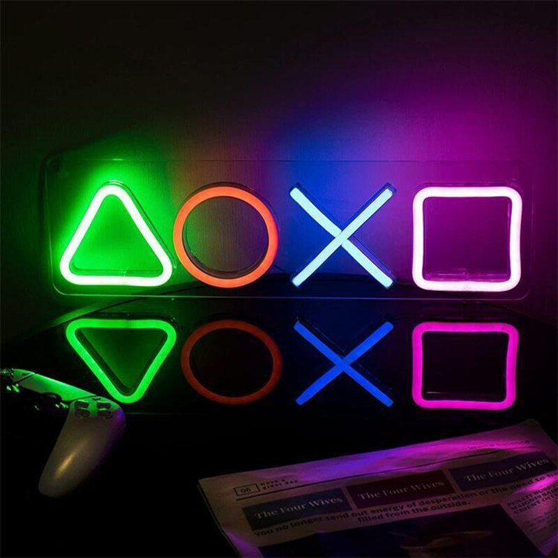 Crown Neon Led Neon Decorative Wall, Usb Game Room Decorative Luminous Logo,  Game Battle Station Wall Logo, For Party, Game Room, Game Area, Youth - Temu