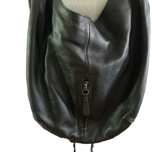 Mackage Black Genuine Leather Tote Hobo Shoulder Bag Large Shopper Bag - Picture 2 of 16