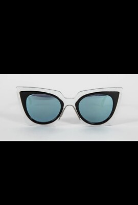 FENDI ORCHIDEA FF 0117/S IBZ/3J Crystal Black Azure Mirrored SONNENBRILLE