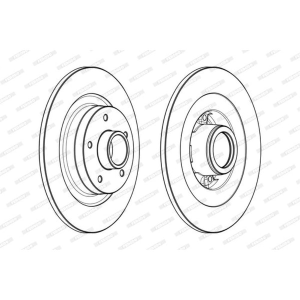 Ferodo Bremsscheiben Hinten Ø290 Mm Voll FüR Renault Grand ScéNic III JZ0/1_-image