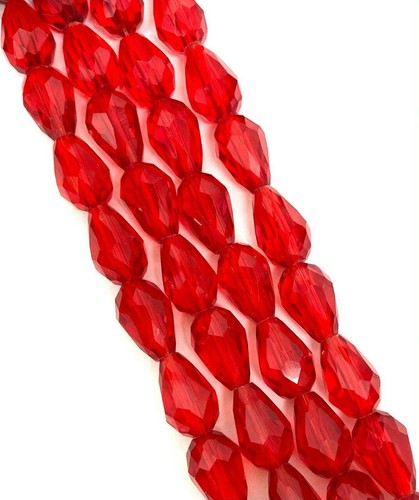 7x5mm Faceted Crystal Drop Beads - Picture 7 of 20