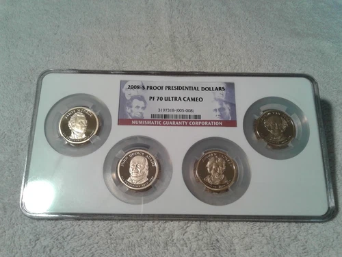 2008 S $1 PRESIDENTIAL 4 COIN SET NGC PR70 ULTRA CAMEO