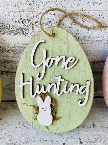 "Adorno de caza de huevos ""Gone Hunting""" - Imagen 7 de 9