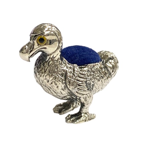 Victorian Style Collectable Dodo Pin Cushion 925 Sterling Silver Sewing Needle
