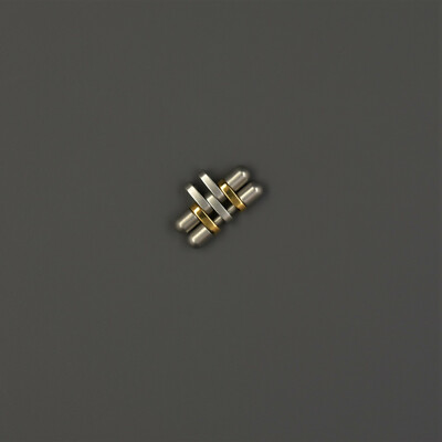 CARTIER Must 21 de Link Glied Gold Steel Stahl 18k 14,7mm