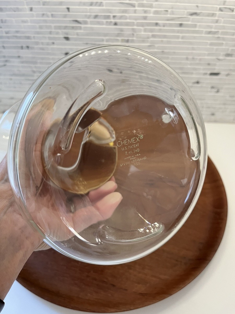 Vintage CHEMEX POUR OVER COFFEE MAKER Green Stamp 9.5