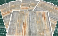 1/50 Garage diorama  Rusty Corrugated Iron 6 X a5 Sheets 0323