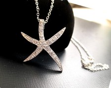 Starfish Charm Silver necklace, 925 stamped beautiful elegant