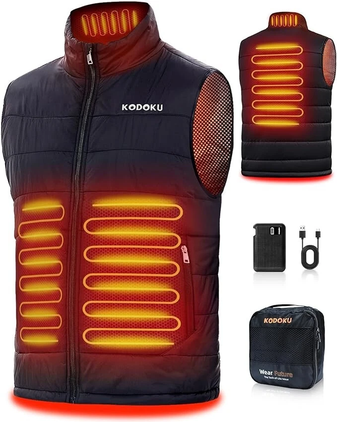 Electric Lightweight Heated Vest for Men large With Battery 7.4V
