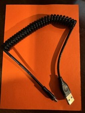Coiled USB Charger Cable Cord For Older iPhones 12 Inch Length. For Car/Auto