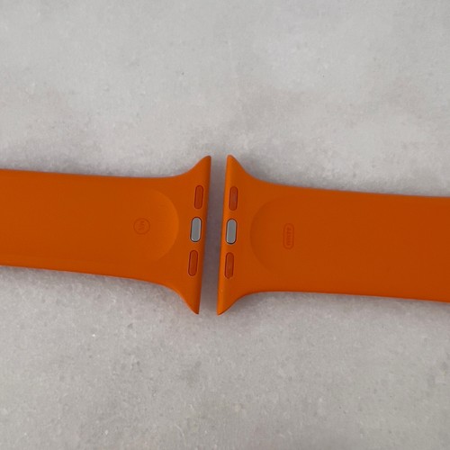 Apple Watch Hermès Sport Pomarańczowa Silikonowa Guma Pasek 42 44 45 Wysyłka na cały świat - Zdjęcie 6 z 9