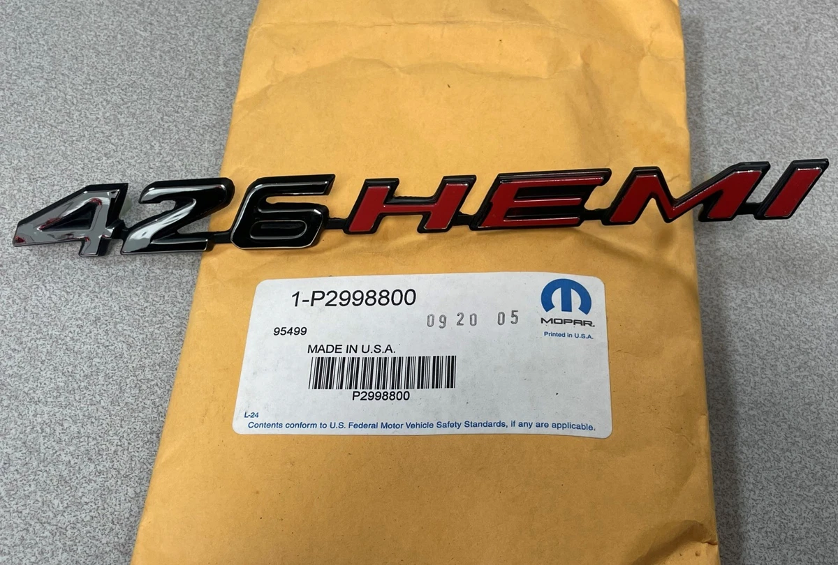 Rare Discontinued OEM 1970-1971 Mopar 426 Hemi Emblem | eBay
