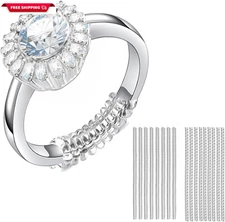 Ring Sizer, Ring Size Adjuster for Loose Rings, 16 Pack 2 Sizes Any Sizer, Invis