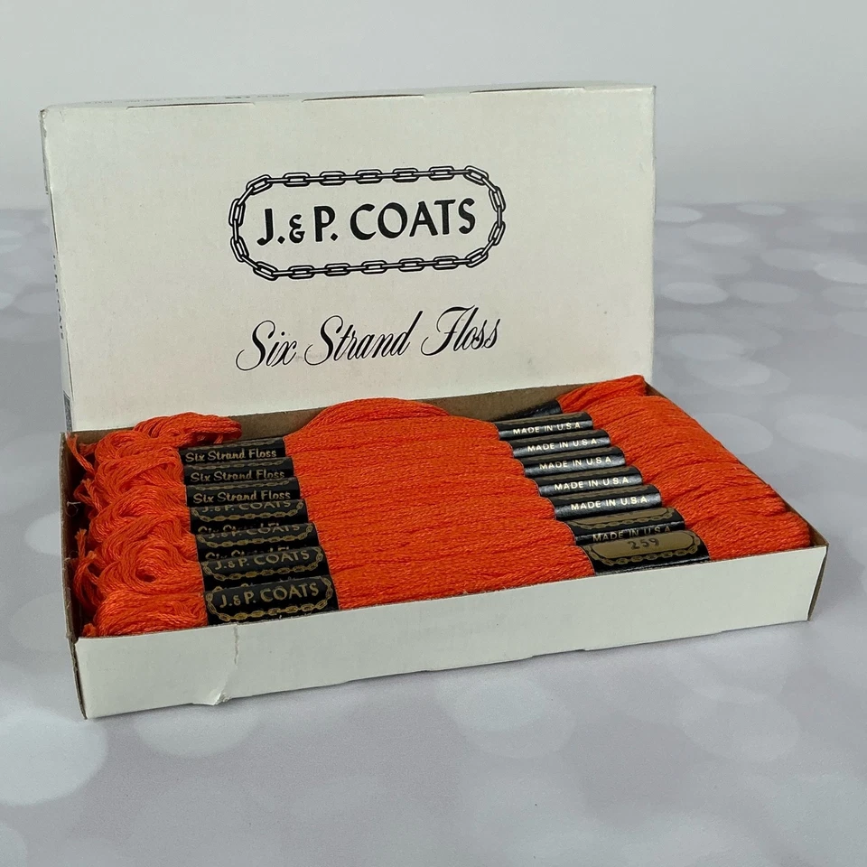 J&P Coats Embroidery Floss Deadstock Boxes - Choose Color - Image 2 of 4