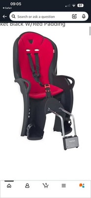 Hamax Smiley Fahrradkindersitz hinten (ohne Halterung, ohne Halterung) - grau/rot