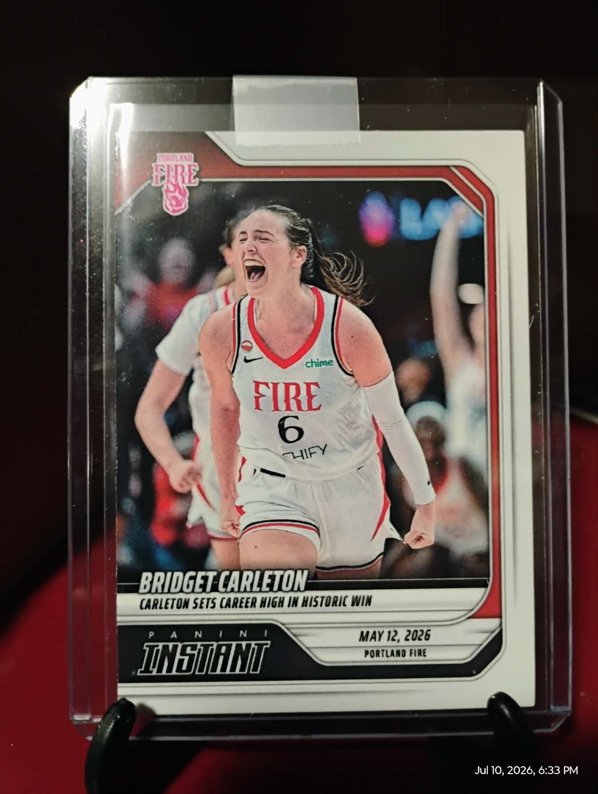2026 Panini Instant  WNBA #51 Bridget Carleton Portland Fire PR:96 Ships ASAP