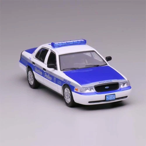 596 1:64 blau Ford CV CROWN VICTORIA Boston Police Department Diecast Modellauto - Bild 2 von 5