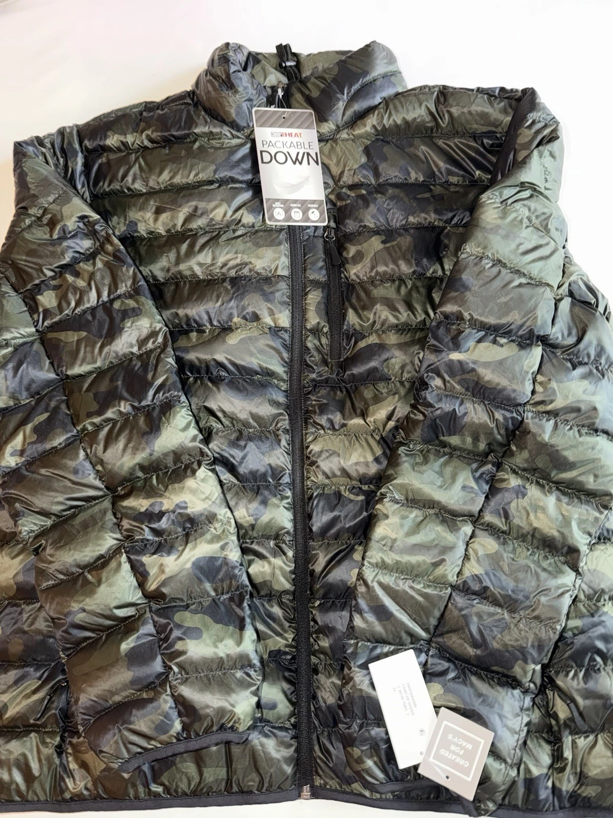 32 Degrees Heat Men's Hooded Packable Puffer Jacket XL Green Camo Lightweight
Opens in a new window