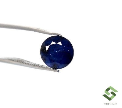 SBI Gems 8 mm Natürlich Blau Saphir Rundschliff 2,30 CTS facettiertes lose Gemm