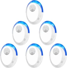 6 Pack Ultrasonic Pest Repeller Electronic Indoor Pest Repellent for Insects