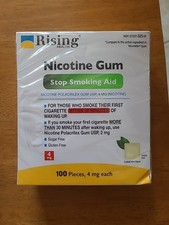 Rising Health Nicotine Gum Coated Mint Flavor 4mg 100CT Exp 10/27