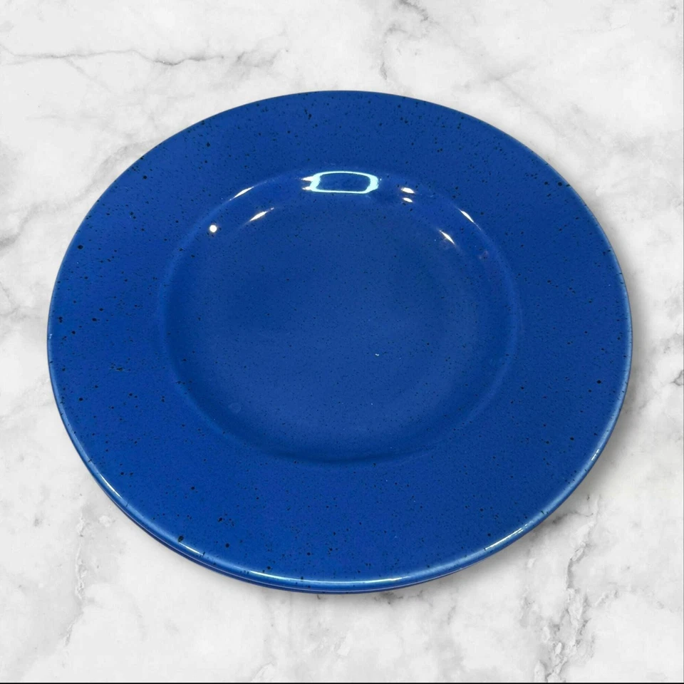 Century Stoneware Blue Dinner Plates | Set of 3 | Bold Glaze | Good Condition - Image 2 of 4