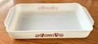 Vintage Fire King 2 Qt PRIMEROSE Rectangle Baking Dish #411 Milk Glass Nice!