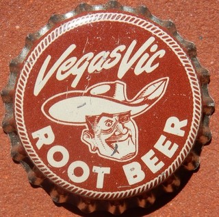 Unused CORK lined BOTTLE CAP 🥮 Vegas Vic ROOT BEER