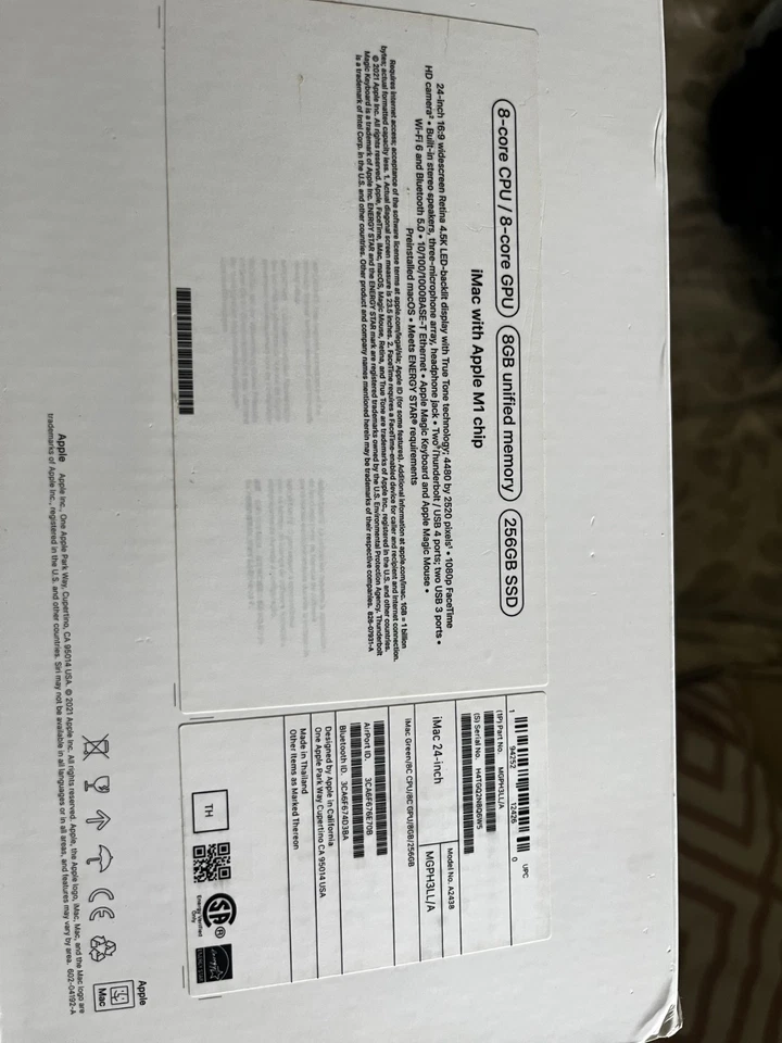 Apple iMac 24" (256GB SSD, Apple M1, 3.20GHz, 8GB, 7-Core GPU) - Image 4 of 4