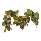 Vickerman 6' Fabric Artificial Magnolia Leaves Garland in Green