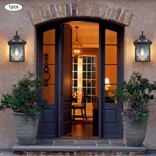 15" Outdoor Wall Light Fixture Exterior Wall Lantern Light for Porch Garage