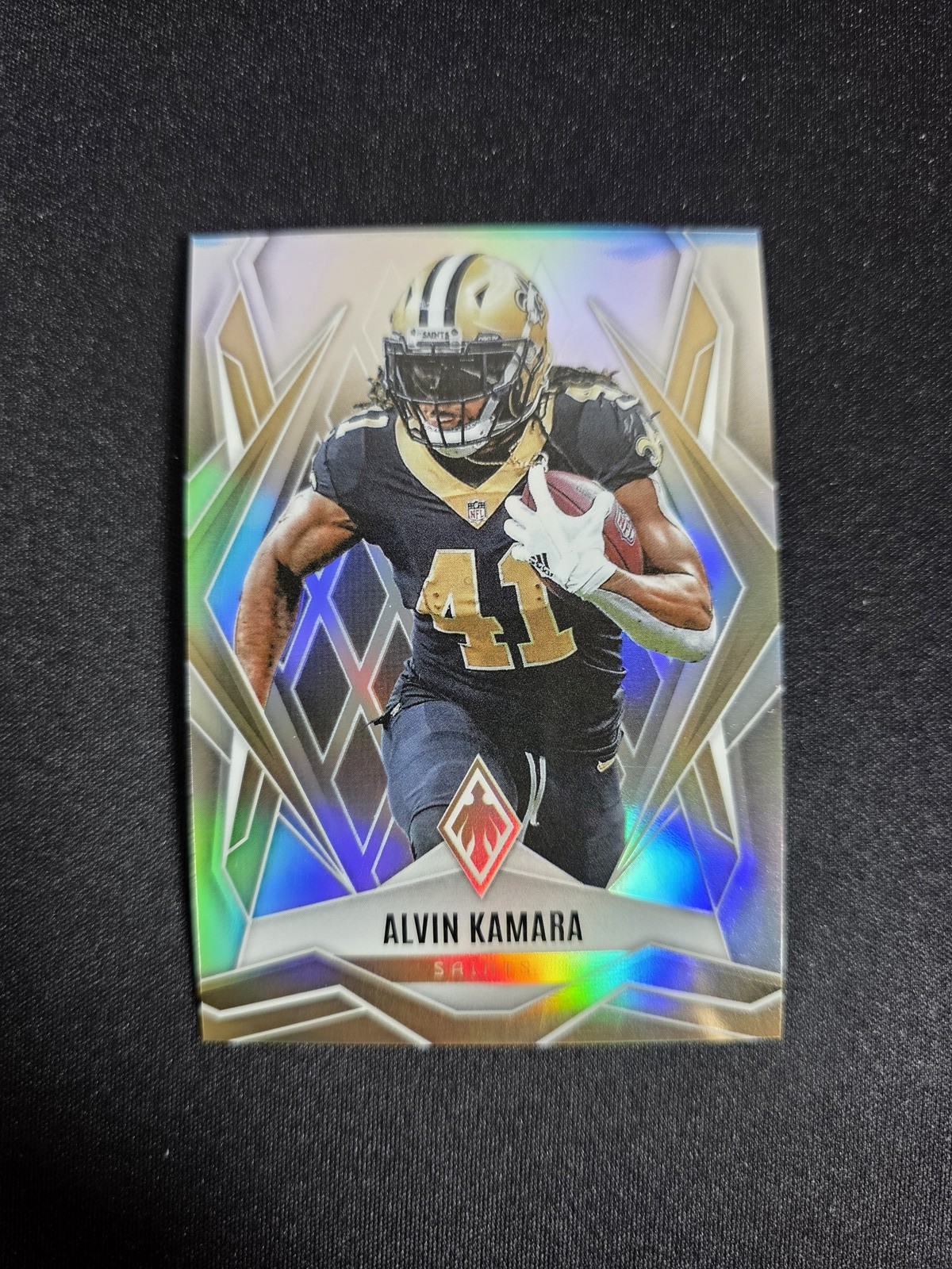 2025 Panini Phoenix Alvin Kamara #22 Silver Prizm Saints