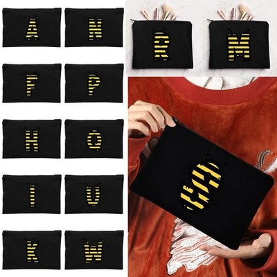 Reißverschluss Kosmetiktasche Kosmetiktasche Reise Kulturbeutel Waschen Biene Alphabet Kunst Tasche