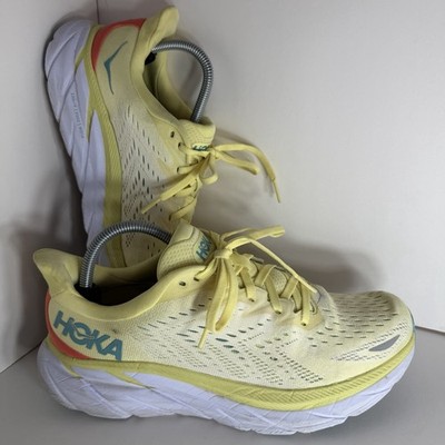 Hoka One One Clifton 8 Women's Size 9 B Running Shoes Yellow 1119394-YPSC