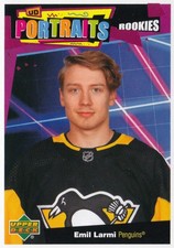 2020-21 Upper Deck UD Portraits Rookies EMIL LARMI #P-97 Pittsburgh Penguins RC