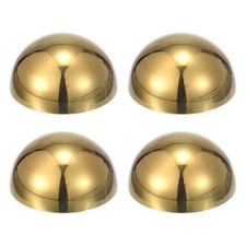 4pcs 3.9" Stainless Steel Hollow Mirror Polished Hemisphere Ball, Golden