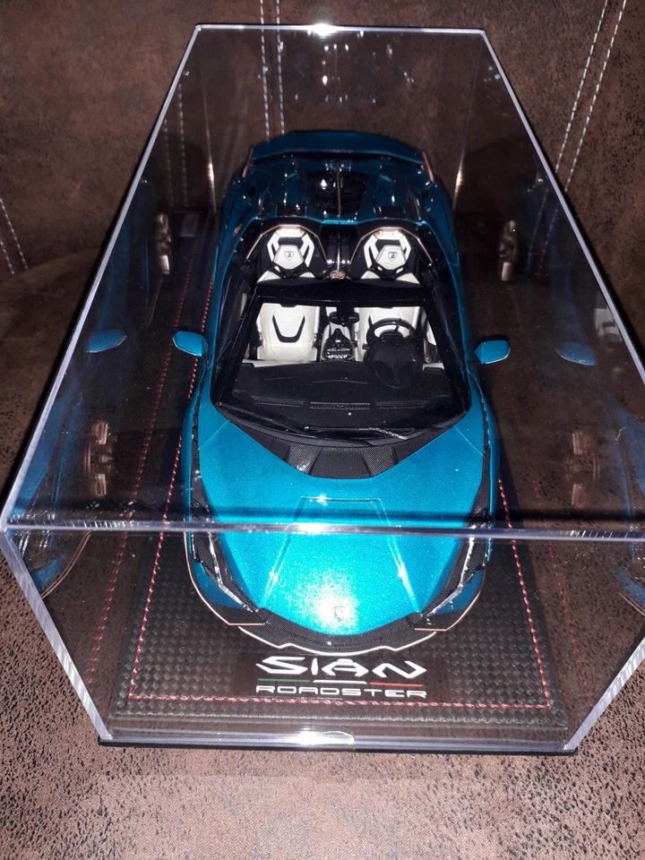 LAMBORGHINI SIAN ROADSTER BLU URANUS LAUNCH VERSION 1/18 MR MODELS - Photo 3/4