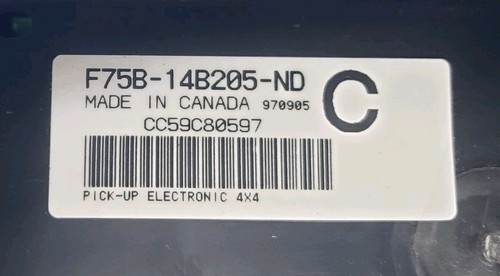 97-98 Ford F150, F250 4X4 ESOF Multifunction, GEM Module, BCM F75B-14B205-ND - Picture 2 of 2