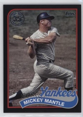 2024 Series 2 1989 Topps Baseball Black 275/299 Mickey Mantle #89B2-21 HOF 02v3