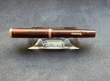 Restored Conklin Endura Woodgrain Ringtop FP, Flexible 14 K Endura Nib
